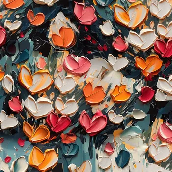 Zbytek - Látka s potiskem nepromokavý polyester TD/NS malovaná srdce