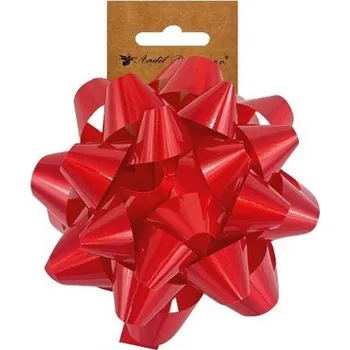 Dárková taška Rozeta dárková samolepicí červená 13 x 7 x 13 cm