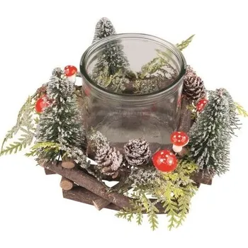 Svícen Svícen s muchomůrkami o 19 x 12 cm