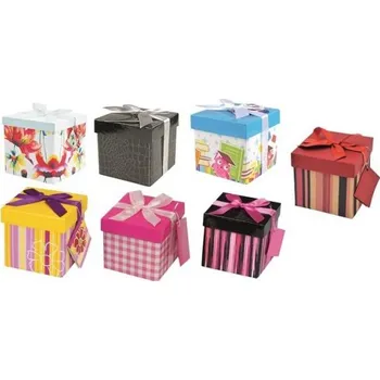 Dárková krabička Dárková krabička skládací s mašlí XS 10x10x10 cm