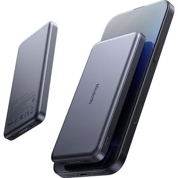 Powerbanka Mcdodo - Magnetická power banka Meta Series (MC-3781) - 10000mAh, 20W, ultratenký design - černá