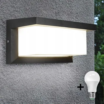 Venkovní osvětlení LED Venkovní svítidlo s žárovkou se senzorem soumraku NEELY 1xE27/9W/230V IP54