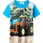DĚTSKÉ TRIČKO S TRAKTOREM a krátkým rukávem Barva: Tyrkysová, Velikost: 116