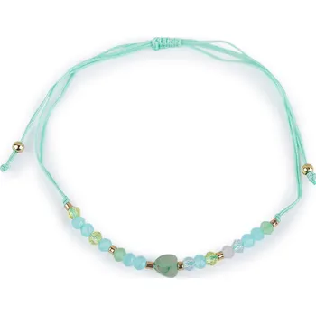 Náramek Náramek shamballa srdce a broušené korálky s AB efektem