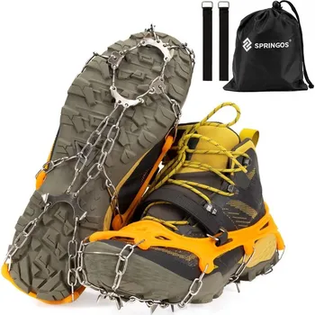 Cyklistické návleky Protiskluzové návleky na boty Springos 16 - žluté-stříbrné,