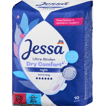 Drogerie Jessa vložky s křidélky Ultra Dry Comfort night extra lang