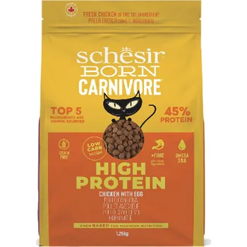 Protein 2x1,25kg Schesir Born Carnivore High Protein kuřecí s vejcem - výhodné balení
