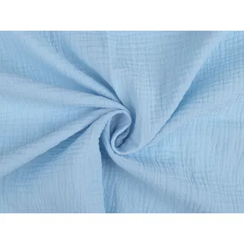 Mušelín / dvojitá gázovina, střední, 12 (22) modrá světlá