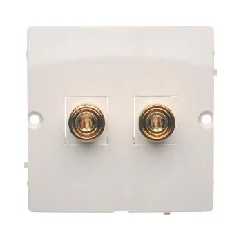 Elektrická zásuvka SIMON BASIC JEDNODUCHÁ ZÁSUVKA PRO REPRODUKTOR - 1 REPRODUKTOROVÝ VÝSTUP BÍLÁ