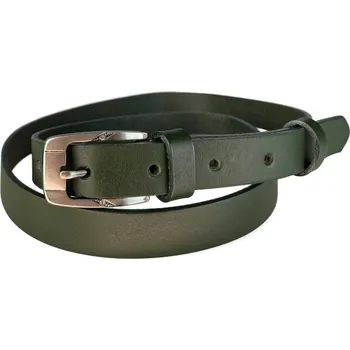 Opasek Dámský kožený opasek 20-182-31n zelený - 90 cm