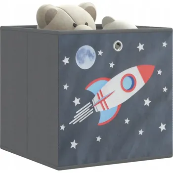 Úložný box VidaXL Skládací úložné boxy, 10 ks, šedé, 32x32x32 cm, netkaná textilie