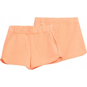 Dámské oblečení 4F krátké kraťasy do půlky stehen bavlna oranžové velikost 128