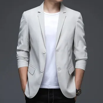 Best Fashion Pánské lehké společenské sako pro business styl Barva: Bílá, Velikost: L