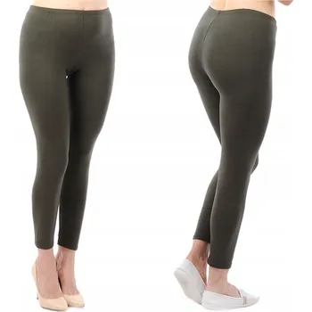 Dámské legíny Dámské dlouhé legíny Legíny LAEMI 461 Khaki 5XL