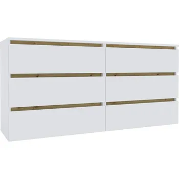 Komoda IDEA šuplíková komoda 1600, Nimfea alba / Oak Artisan