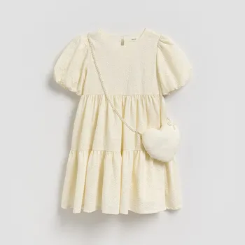 Dívčí oblečení Reserved - GIRLS` DRESS & BAG - tělová - 320IB-02X - 320IB-02X-116