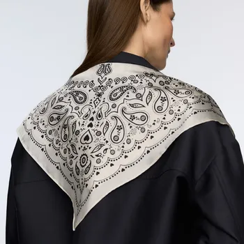 Čepice Reserved - Vzorovaný šátek - krémová - 285ID-01X - 285ID-01X-ONE