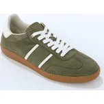 Tenisky z kožené usně khaki 37