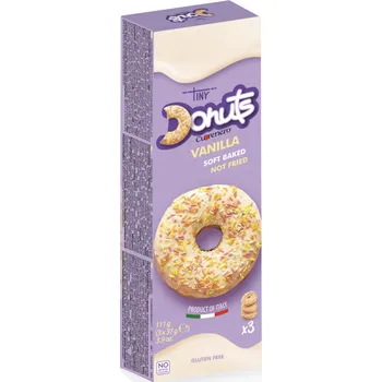 CUORENERO Donuty s polevou vanilka bez lepku 3 kusy