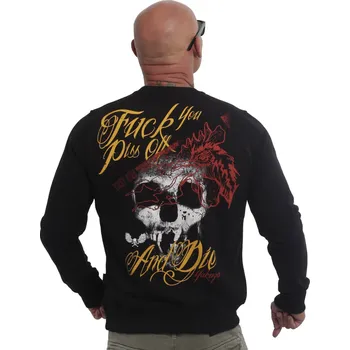 Pánská mikina Pánská mikina Yakuza Piss off 90039 black velikost: 5XL
