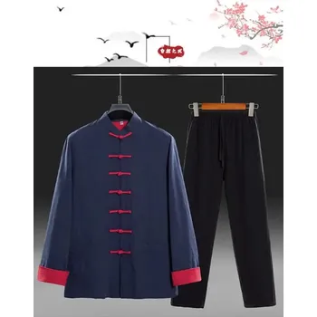 Best Fashion Pánský tradiční komplet v orientálním stylu Barva: Červená, Velikost: 5XL