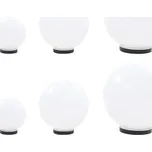 Sada 6 LED zahradních koulí, 20/30/40 cm, PMMA