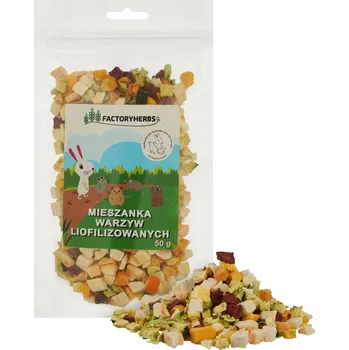 Krmivo pro hlodavce Lyofilizovaná směs zeleniny 50 g FACTORYHERBS pro králíky a hlodavce