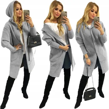 Dámský kabát Soprato dámský oversize kabát s kapucí 909 přechodný univerzální