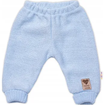 Baby Nellys Pletené kojenecké kalhoty Hand Made Baby Nellys, modré Velikost: 80/86 (12-18m)