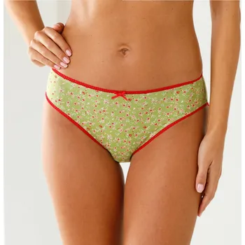 Dámské spodní prádlo Sada 4 kalhotek midi s potiskem třešní červená 46/48