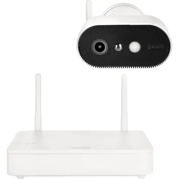 IP kamera ABUS ABUS PPIC91000 W Pro Akku IP-Kamera m Basisstation PPIC91000 LAN, Wi-Fi IP-sada bezpečnostní kamery 4kanálový 1920 x 1080 Pixel