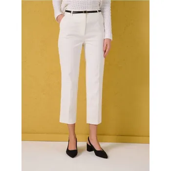 Sinsay - Chino kalhoty s páskem - krémová - 878GZ-01X - 878GZ-01X-XXL