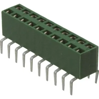 Elektrický konektor Pouzdro konektoru, řada: AMPMODU HV100, rozteč: 2.54mm, počet kontaktů: 10, počet řad: 2, orientace těla: Rovný,