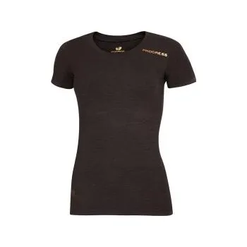 Dámské tričko Progress CC TKRZ antracit L; Černá funkční triko