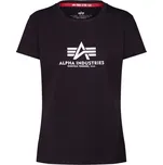 ALPHA INDUSTRIES Tričko černá / bílá