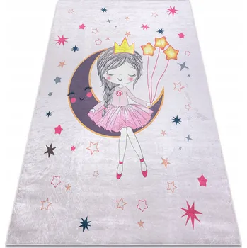 Koberec Koberec pro děti s motivem Princezny Hvězdičky, pratelný, protiskluzový, rozměr 200x290 cm