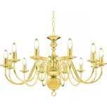 Lustr, zlatý, na 12 žárovek E14