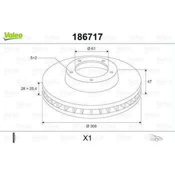 Brzdový kotouč Brzdový kotouč VALEO 186717