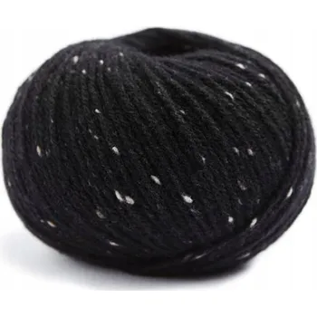 Příze Příze Lamana Como Tweed 01 T / černá s tweedem