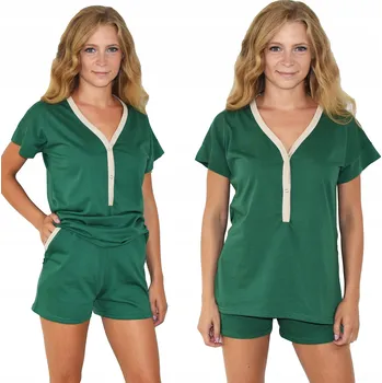 Dámské pyžamo Pohodlné pyžamo na kojení s rozepínáním na druky a z bavlny Polsko M