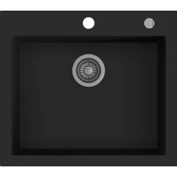 Granitový dřez Jednokomorový granitový dřez Kernau černý