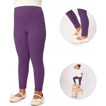 Dívčí oblečení Dívčí dlouhé legíny bavlna MS10-225 Purpurová 140