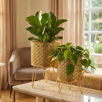 Obal na květináč Květináče / Kovové květináče na stojanu MONDEX SWEN 2 ks.