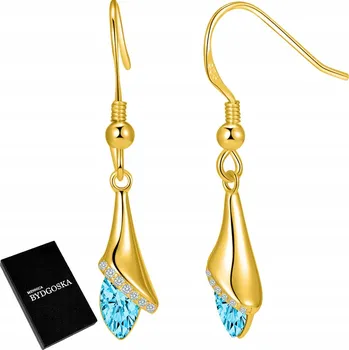 Náušnice PUZETOVÉ NÁUŠNICE POZLÁCENÉ STŘÍBRO 925