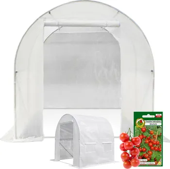 Fóliovník Fóliovník Zahradní Skleník 2x2 4m2 Fóliový Tunel na Zeleninu Bílý