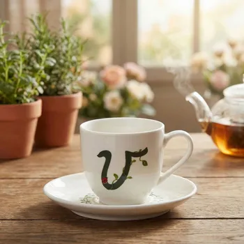 LA PORCELLANA BIANCA Solotua V 90 ml - porcelánový espresso šálek se podšálkem