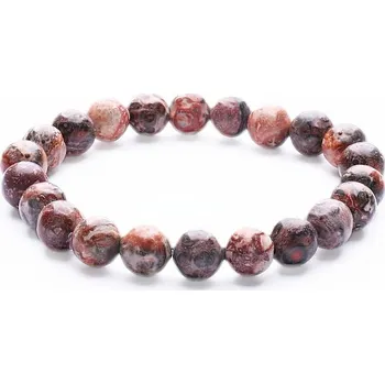 Náramek Jaspis leopard náramek korálkový obvod cca 17 až 22 cm