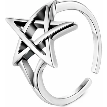 Kouzelnická sada Prsten pro čarodějku nastavitelný PENTAGRAM Ag 925 51 mm - 56 mm (US 5,5 - 8)