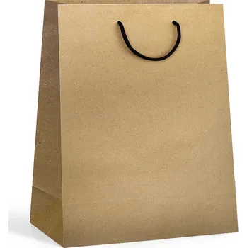 Nákupní taška Papírová taška hnědá Napoli 27x12x35 G114