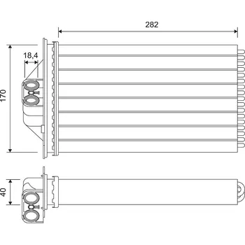 Výměník tepla, vnitřní vytápění VALEO 811698